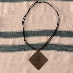 Adjustable Necklace with Tribal Pendant